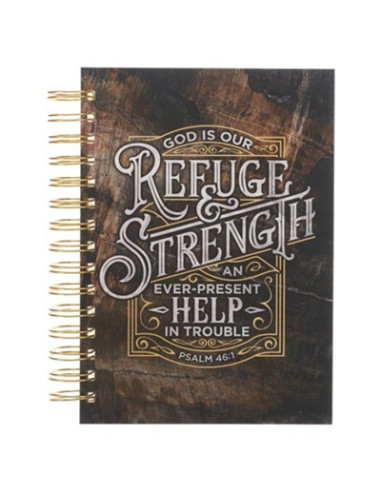 REFUGE AND STRENGTH WOODGRAIN PSALM 46:1