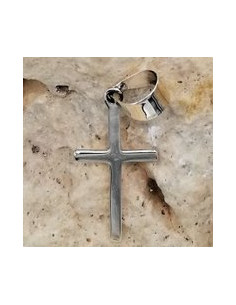 SILVER PENDANT CROSS 25X12X1MM
