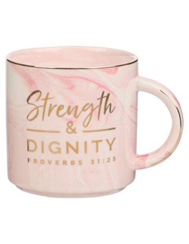 STRENGTH AND DIGNITY PINK MARBLED