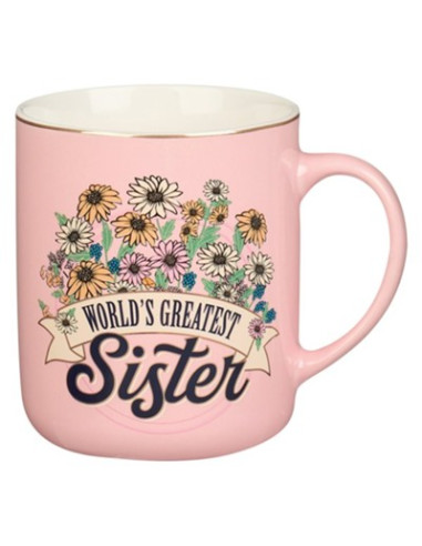 WORLD'S GREATEST SISTER PINK DAISES