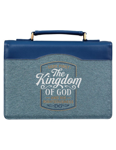 THE KINGDOM OF GOD TWO-TONE BLUE FAUX LE