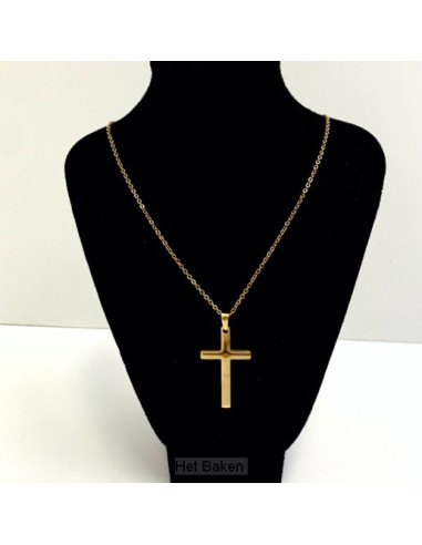 KETTING KRUIS 4CM GOUD
