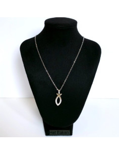 KETTING ICHTUS VISJE ZILVER