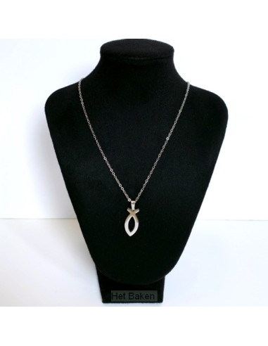 KETTING ICHTUS VISJE ZILVER