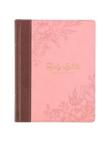 KJV NOTE-TAKING BIBLE BROWN AND PINK HC