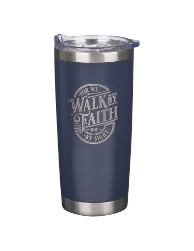 WALK BY FAITH 2 COR. 5:7 TUMBLER SS NAVY