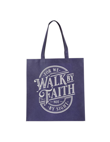 WALK BY FAITH 2 COR. 5:7 TOTEBAG  NAVY