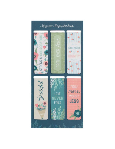 FLORAL GARDEN MAGNETIC BOOKMARK SET